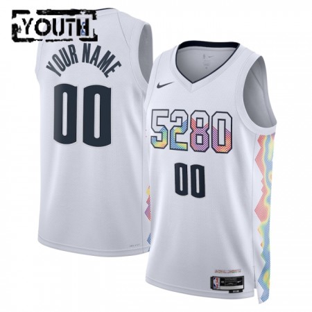 Dres Denver Nuggets Prilagođeni Nike 2024-25 City Edition Bijela Swingman - Dječji